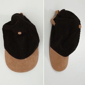 Vintage Leather and Corduroy Baseball Cap